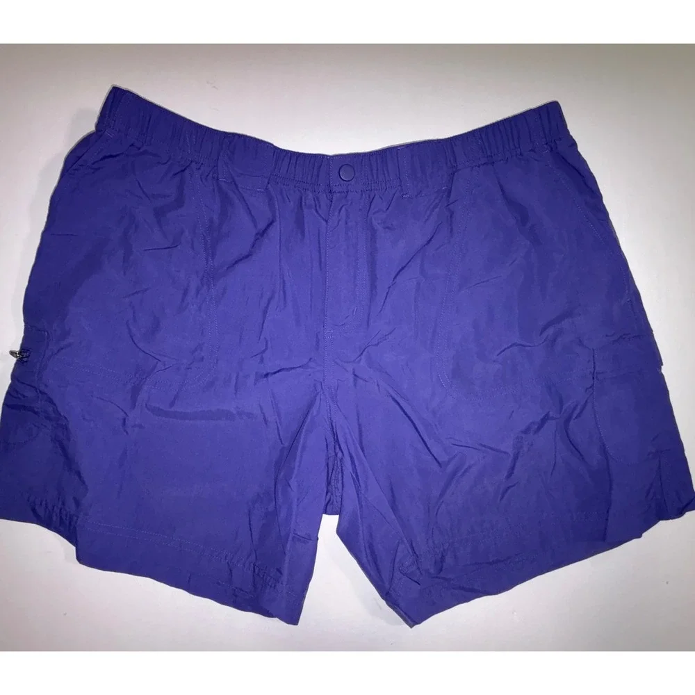 Columbia‎ Men's Purple Nylon Cargo Shorts Elastic Waist Size XL
